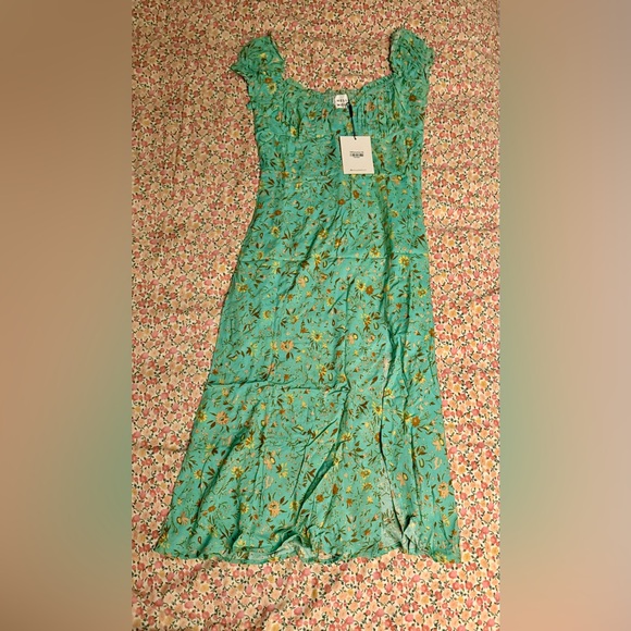 HELLO MOLLY SINGLE STATUS MIDI DRESS GREEN SIZE 6 NWT ORG $89 - Picture 8 of 10